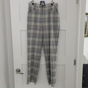 027_Gray and Tan Plaid Pants